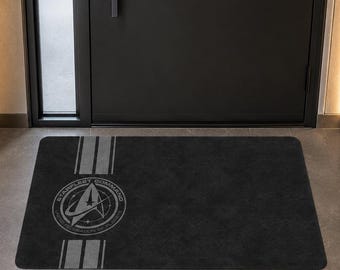 Star Trek Starfleet Command Rubber Floor Mat, Indoor Outdoor Doormat,