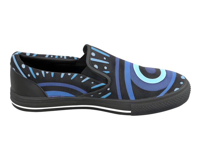 Women's Slip-on Shoes, Canvas Evil Eye of Protection.