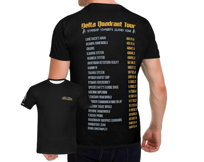 Star Trek Voyager's Delta Quadrant Tour Shirt.