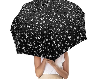 Greek alphabet umbrella.