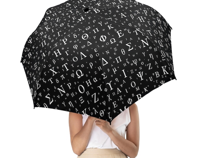 Greek alphabet umbrella.