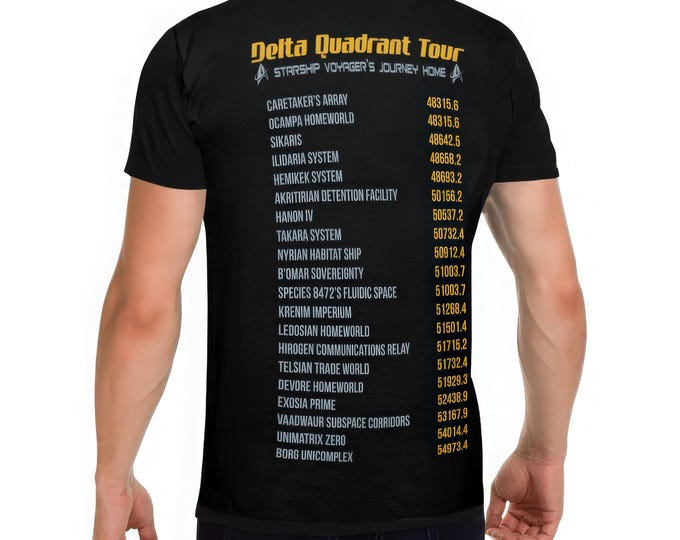 Star Trek Voyager's Delta Quadrant Tour Shirt.