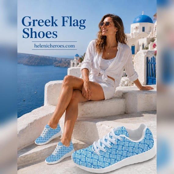 Greek Flag Women’s Running & Casual Shoes.