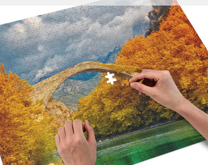 Kokkori Bridge in Greece 500-Piece Jigsaw Puzzle