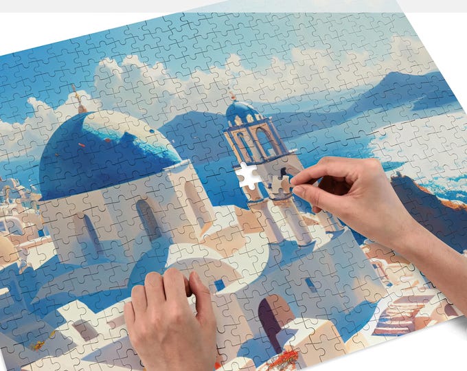 Santorini Greece 500-Piece Jigsaw Puzzle