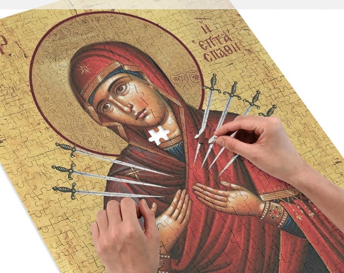 Lady of Sorrows Icon 500-Piece Jigsaw Puzzle