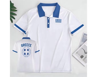 Men's Greece Coat of Arms Polo Shirt.