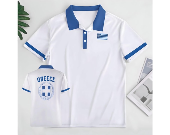 Men's Greece Coat of Arms Polo Shirt.