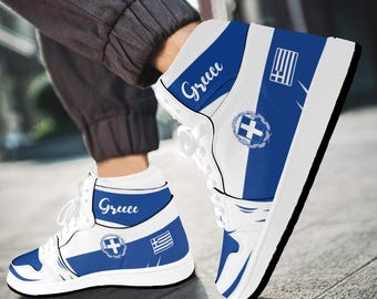 Greece Unisex High Top Shoes