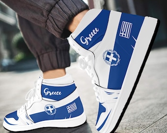 Greece Unisex High Top Shoes