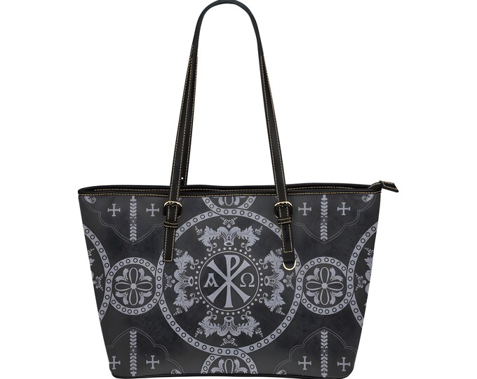Leather Orthodox Alpha and Omega Bag.