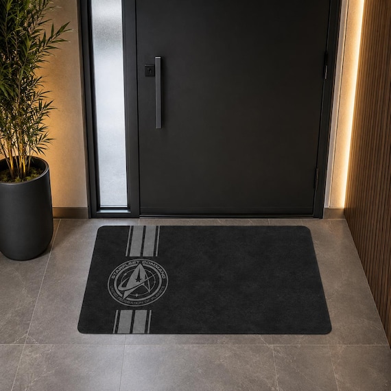 Star Trek Starfleet Command Rubber Floor Mat, Indoor Outdoor Doormat,