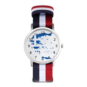 Unisex Griechenland Map Armbanduhr