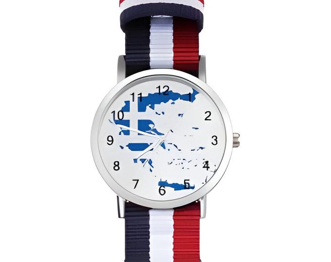 Unisex Greece Map Watch