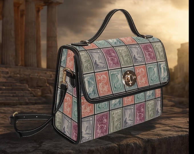 Vintage Stamps of GREECE Purse.