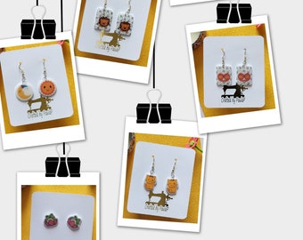 Plastic earrings. Cute earrings.