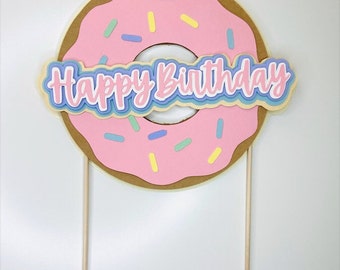 3D Donut Cake Topper| Birthday Cake Topper| 3D custom topper