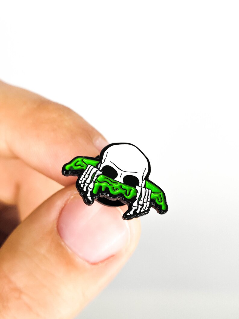 Horror Skull Enamel Pin for Halloween Horror Movie Gift | Etsy