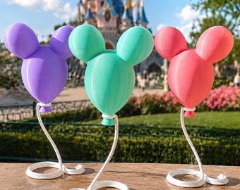 3D Printed Mouse Balloon Sculpture, Colorful Office Desk Decor, Whimsical Shelf Decoration, Custom Color Gift, Birthday Party Table Accent