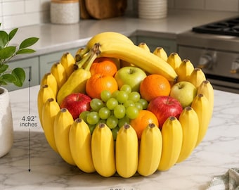 Banana Fruit Bowl | Funny Banana Bowl Basket | Modern Kitchen Counter Decor | Farmhouse Fruit Holder | Unique Housewarming Gift