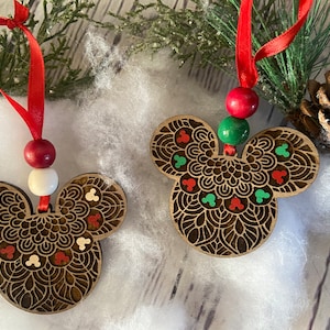 Disney Inspired Holiday Ornament | Mandala Mouse | Holiday Home Decor | Christmas Decoration | Christmas Ornament