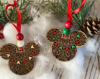 Disney Inspired Holiday Ornament | Mandala Mouse | Holiday Home Decor | Christmas Decoration | Christmas Ornament