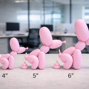 Balloon Dog Sculpture | Funny Modern Dog Statue | Quirky Shelf & Office Decor | Playful Pop Art Home Accent |Unique Gift Idea bild 3