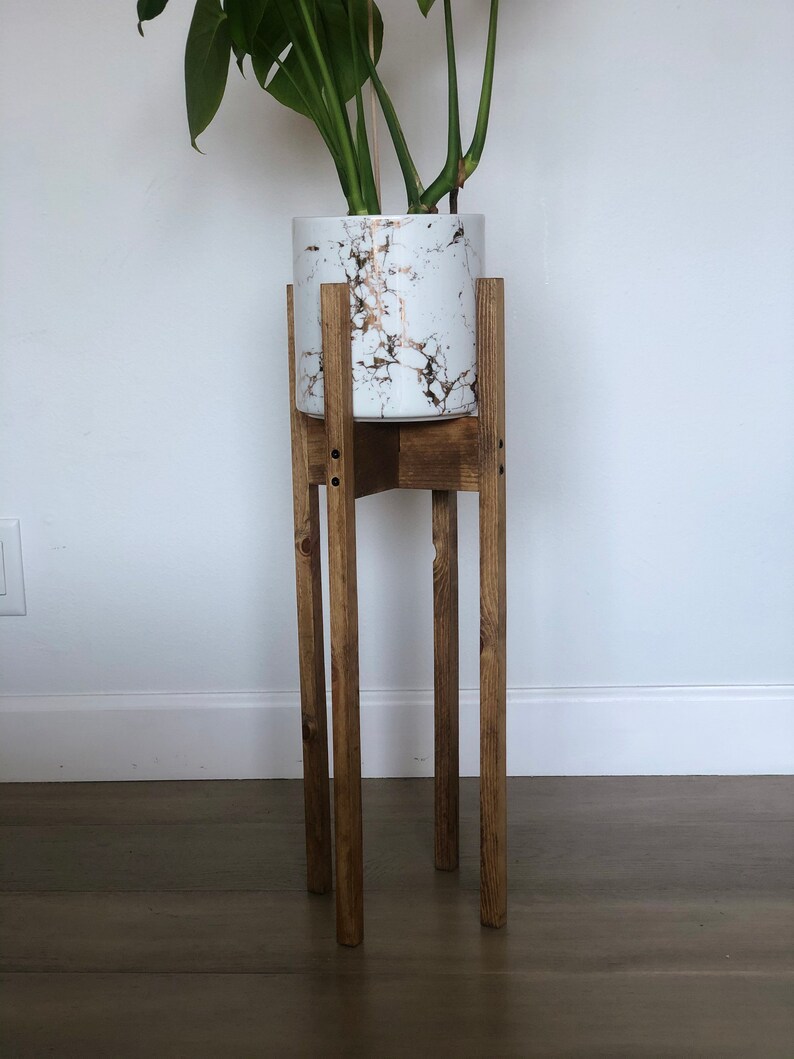MidCentury Modern Extra Tall Plant Stand 24 inches Etsy