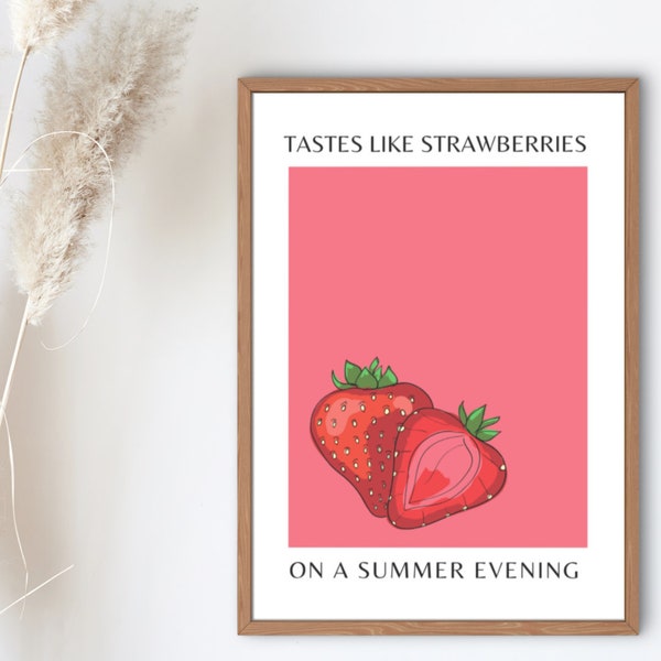Harry Styles Strawberry Print Etsy