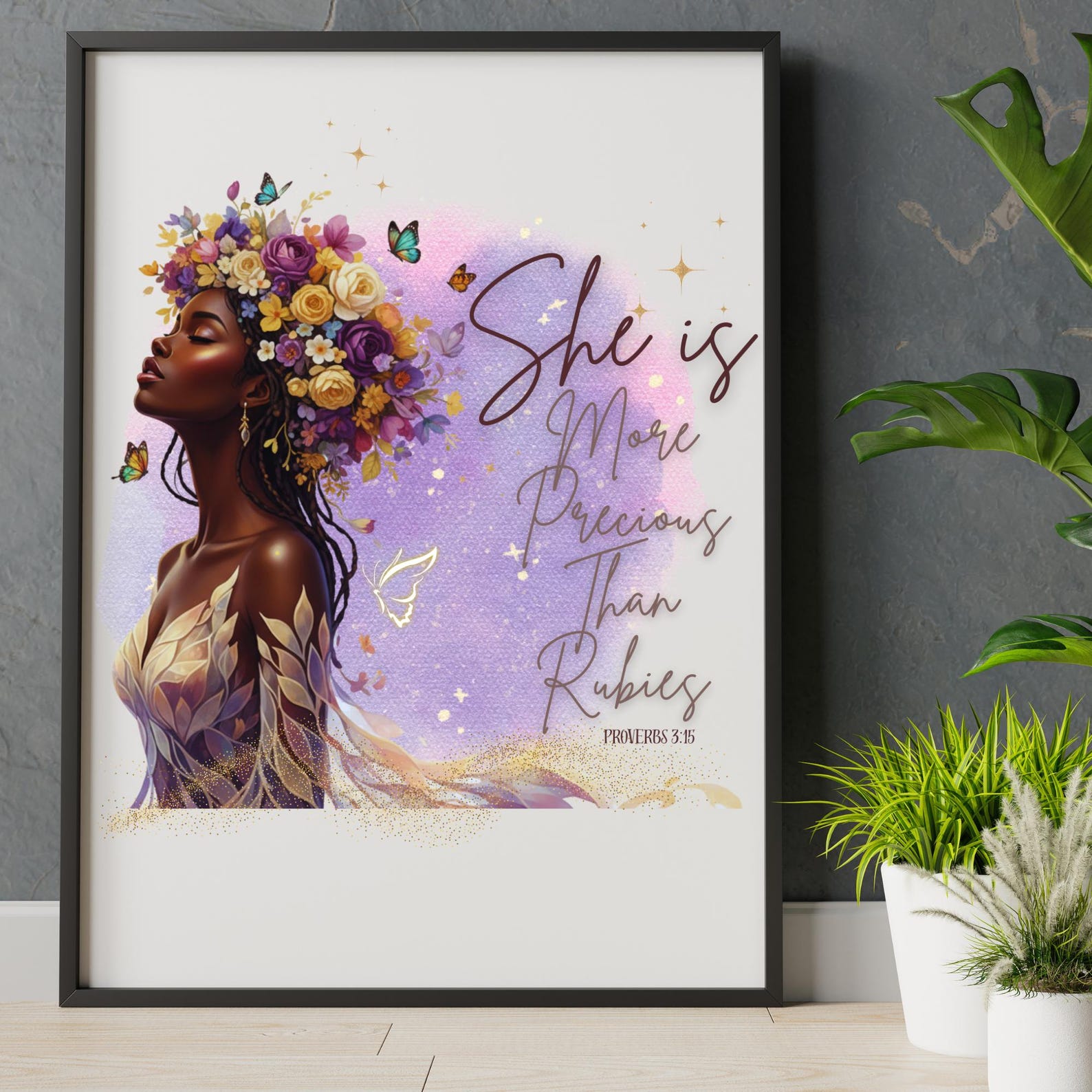 Proverbs Woman SVG PNG, Afro Faith Clip Art. Christian Wall Art, Bible ...