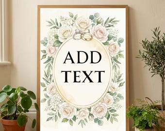 Wedding Frame SVG PNG | White Roses Eucalyptus Template | Elegant Bridal | Paper Craft | Junk Journal