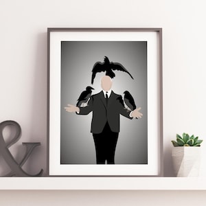 Alfred Hitchcock Inspired Illustration, Alfred Hitchcock Digital, Alfred Hitchcock Poster