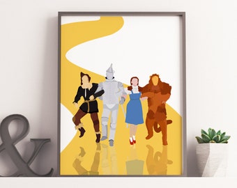 Czarnoksiężnik z Krainy Oz Inspirowany Wydruk Cyfrowy, Czarnoksiężnik z Krainy Oz Ilustracja, Czarnoksiężnik z Krainy Oz Plakat, Czarnoksiężnik z Krainy Oz Wydruk
