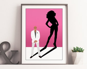 RuPaul Inspired Print Digital, RuPaul Illustration, Drag Queen Illustration, RuPaul Poster, RuPaul Print,