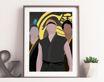 Cobra Kai Print Digital, Cobra Kai Illustration, Die Karate Kid Illustration, Cobra Kai Poster, Die Karate Kid Print,