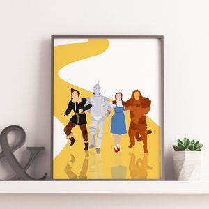 The Wizard Of Oz Inspired Print Digital, Wizard Of Oz Illustration, Wizard Of Oz Poster, The Wizard Of Oz Print