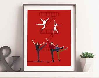 West Side Story Inspired Print Digital, West Side Story Illustration, West Side Story Poster, Natalie Wood Print, Richard Beymer Print