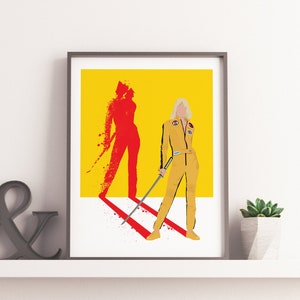 Kill Bill Inspired Print, Quentin Tarantino Illustration, Uma Thurman Illustration, Kill Bill Poster