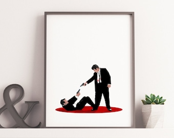 Reservoir Dogs Inspired Illustration, Quentin Tarantino Illustration, Reservoir Dogs Print Digital, Reservoir Dogs Poster