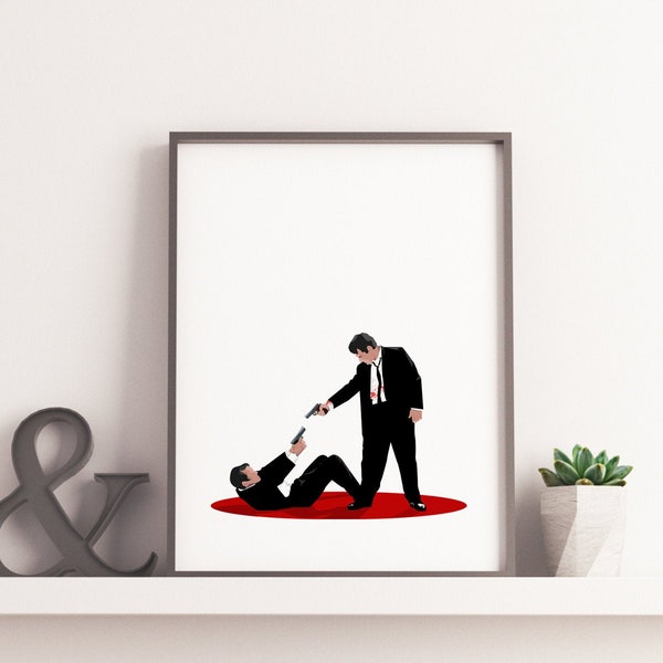 Reservoir Dogs Inspired Illustration, Quentin Tarantino Illustration, Reservoir Dogs Print Digital, Reservoir Dogs Poster