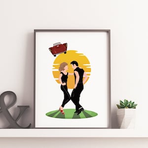 Grease Inspired Digital, John Travolta Illustration, Danny Zuko Illustration, Grease Poster, Grease Print,