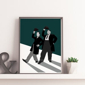 Laurel and Hardy Illustration, Laurel & Hardy Print Digital, Laurel and Hardy Poster