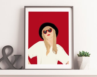 Taylor Swift Inspired Print Digital, Taylor Swift Illustration, Taylor Swift Poster, Folklore Print, Folklore Poster