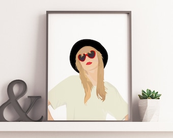 Taylor Swift Inspired Print Digital, Taylor Swift Illustration, Taylor Swift Poster, Folklore Print, Folklore Poster