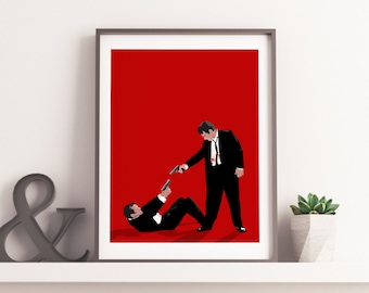Reservoir Dogs Inspired Illustration, Quentin Tarantino Illustration, Reservoir Dogs Print Digital, Reservoir Dogs Poster