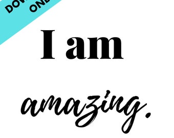 Motivational, ich bin Statement, positive Affirmation Poster COOL SET