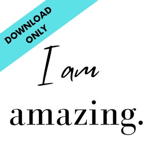 Motivational, I am statement, positive affirmation posters Classic SET image 1