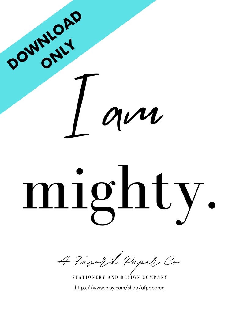 Motivational, I am statement, positive affirmation posters Classic SET image 5