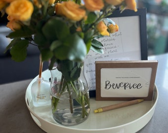 Personalized, calligraphy, hand-lettered, handmade, signature note cards - Design your own card (a note from/ from the desk of/ thoughts of)
