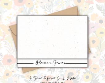 Hand lettered, calligraphy note cards with fold over - gift sets of 10, 12, and 20 cards!